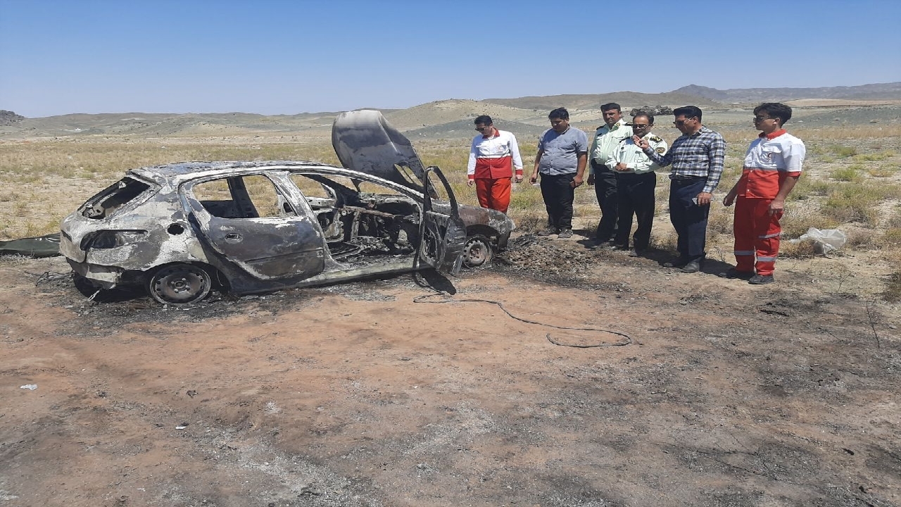 ۲ کشته در حریق خودرو پژو در محور مشهد به تربت حیدریه