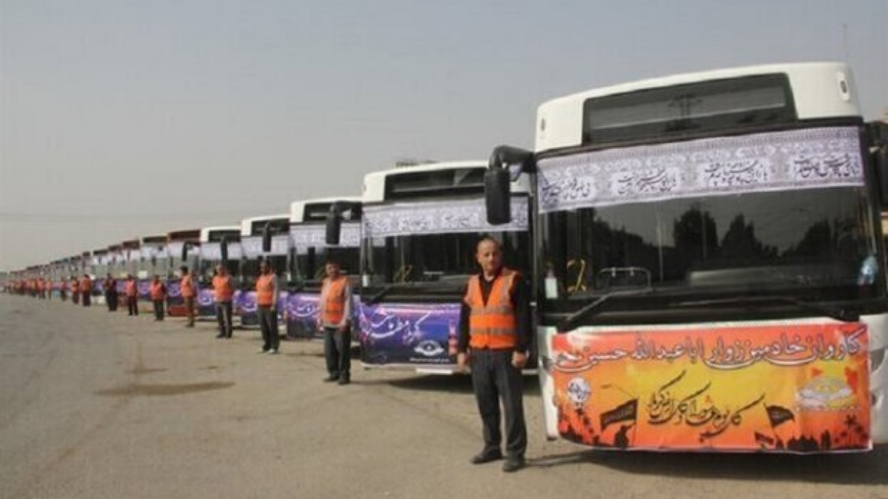 استقرار ۷۰۰ اتوبوس در مرز شلمچه