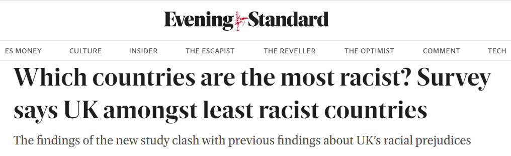آمار نژادپرستی