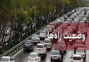 ترافیک نیمه سنگین در آزادراه کرج - تهران