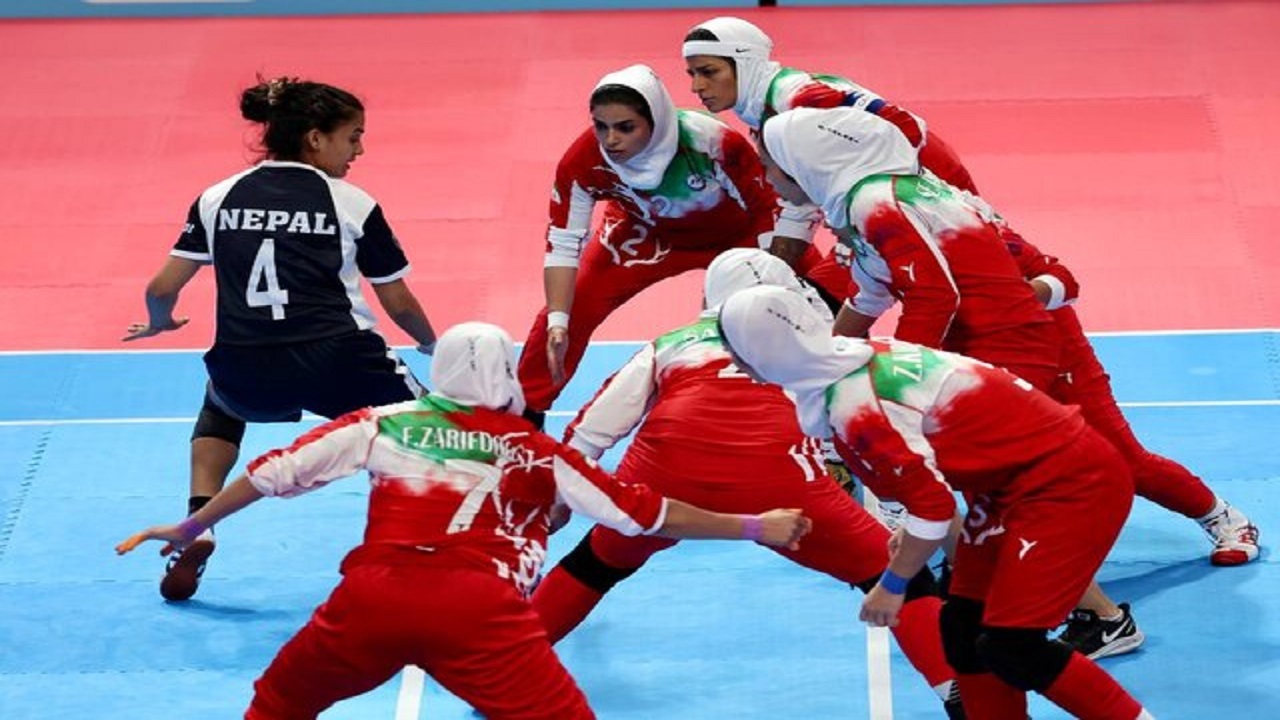 پیروزی دختران کبدی ایران مقابل نپال