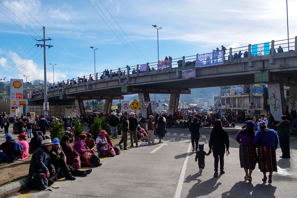 مسدود کردن بزرگراه‌ها در گواتمالا