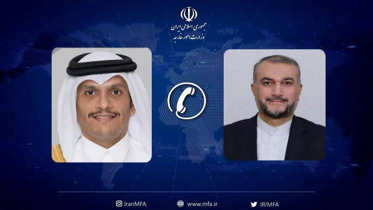 گفتگوی تلفنی امیرعبداللهیان و وزیر امور خارجه قطر