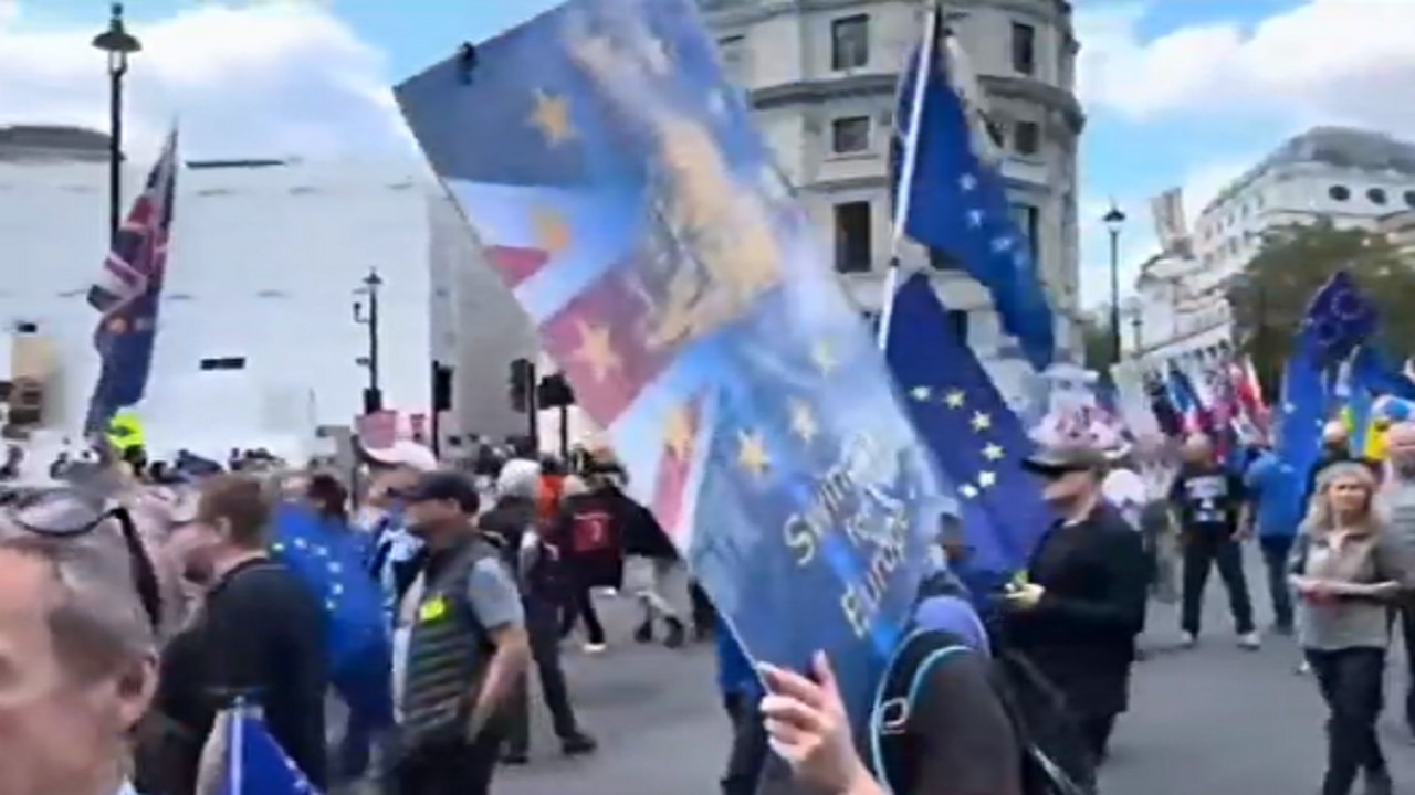 تظاهرات حامیان پیوستن دوباره انگلیس به اتحادیه اروپا