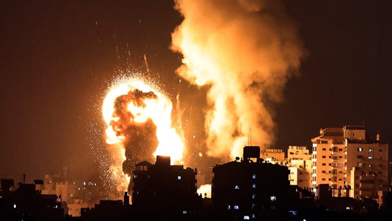 حمله پهپادی رژیم صهیونیستی به غزه + تصاویر