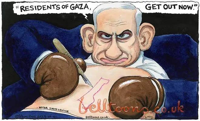 کاریکاتور نتانیاهو اثر استیو بل