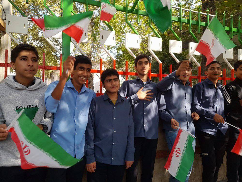 تجمع اعتراض آمیز دانش آموزان به رژیم صهیونیستی