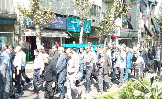 تشییع پیکر جانباز هفتاد درصد در لاهیجان