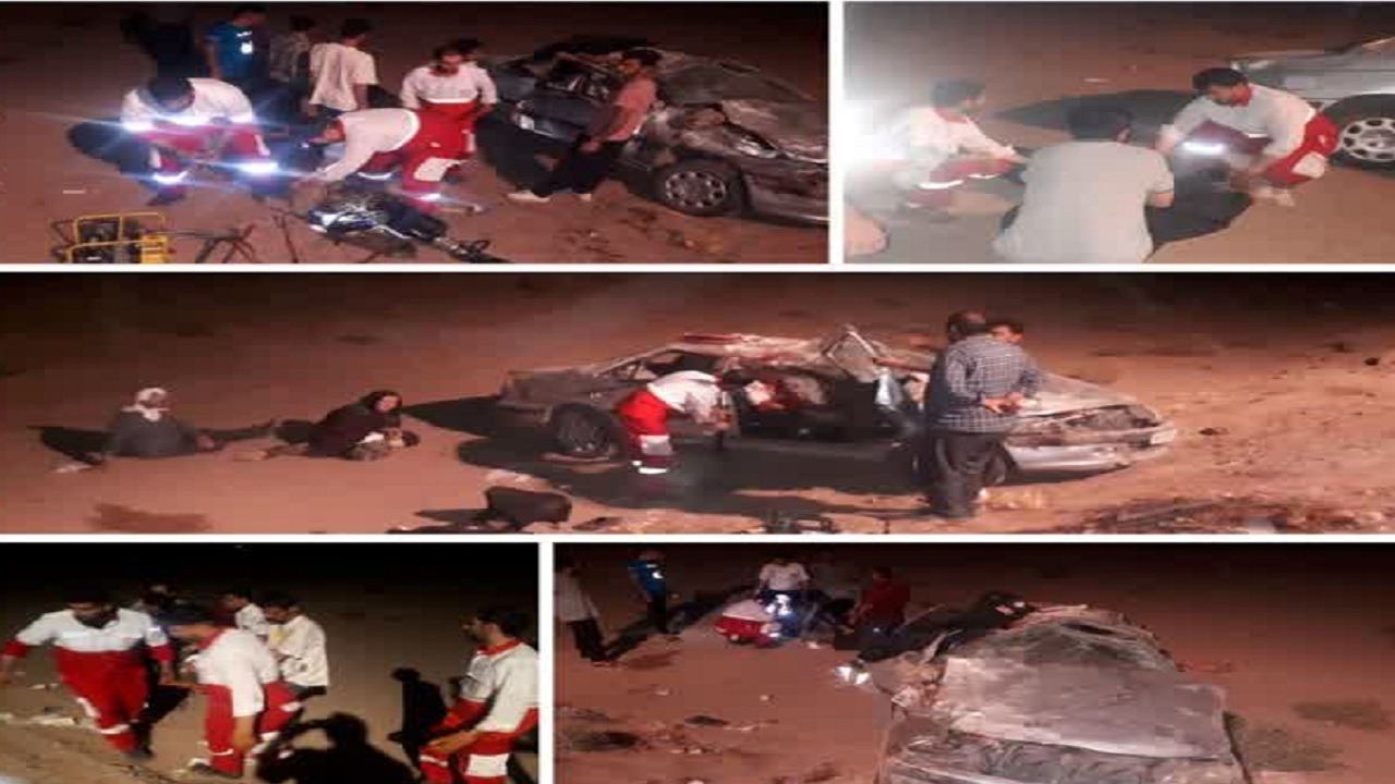 حادثه واژگونی مرگبار خودروی پژو پارس در محور قم به جعفریه