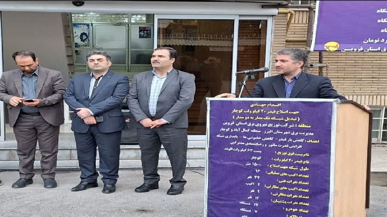 اجرای ۸ اقدام جهادی در راستای پایداری شبکه برق در استان قزوین