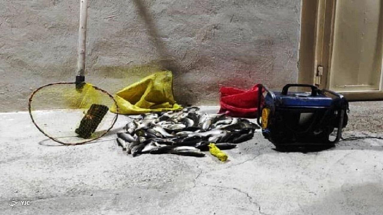 دستگیری ۶ صیاد متخلف ماهی با مولد برق در سردشت