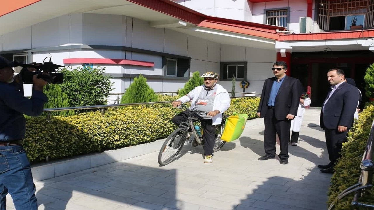 دوچرخه سوار گیلانی، سفیر اهدای خون در ایران