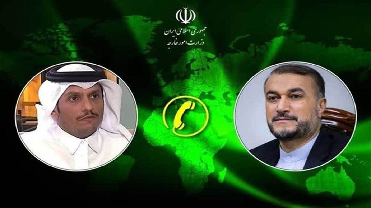 گفت‌وگوی تلفنی وزرای امور خارجه جمهوری اسلامی ایران و قطر