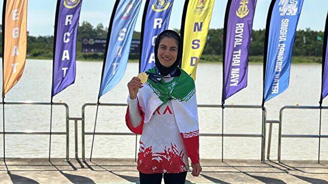 - سومین مدال طلای ایران در روئینگ زیر ۲۳ سال آسیا