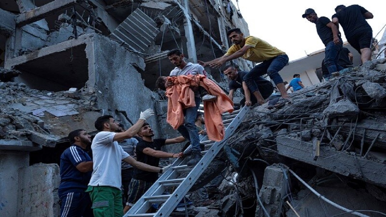پیکر ۱۵۰ شهید غزه از زیر آوار بیرون آورده شد