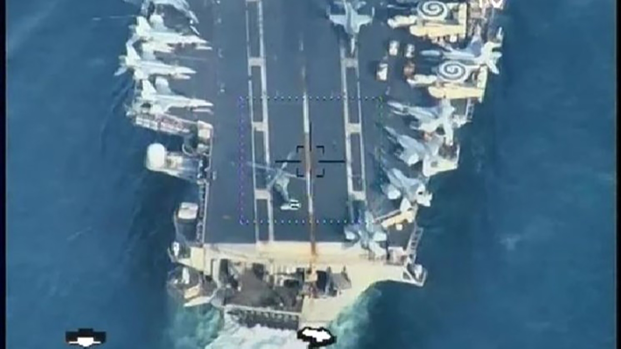 رهگیری و شناسایی ناوگروه هواپیمابر آیزنهاور توسط نیروی دریایی ارتش + فیلم