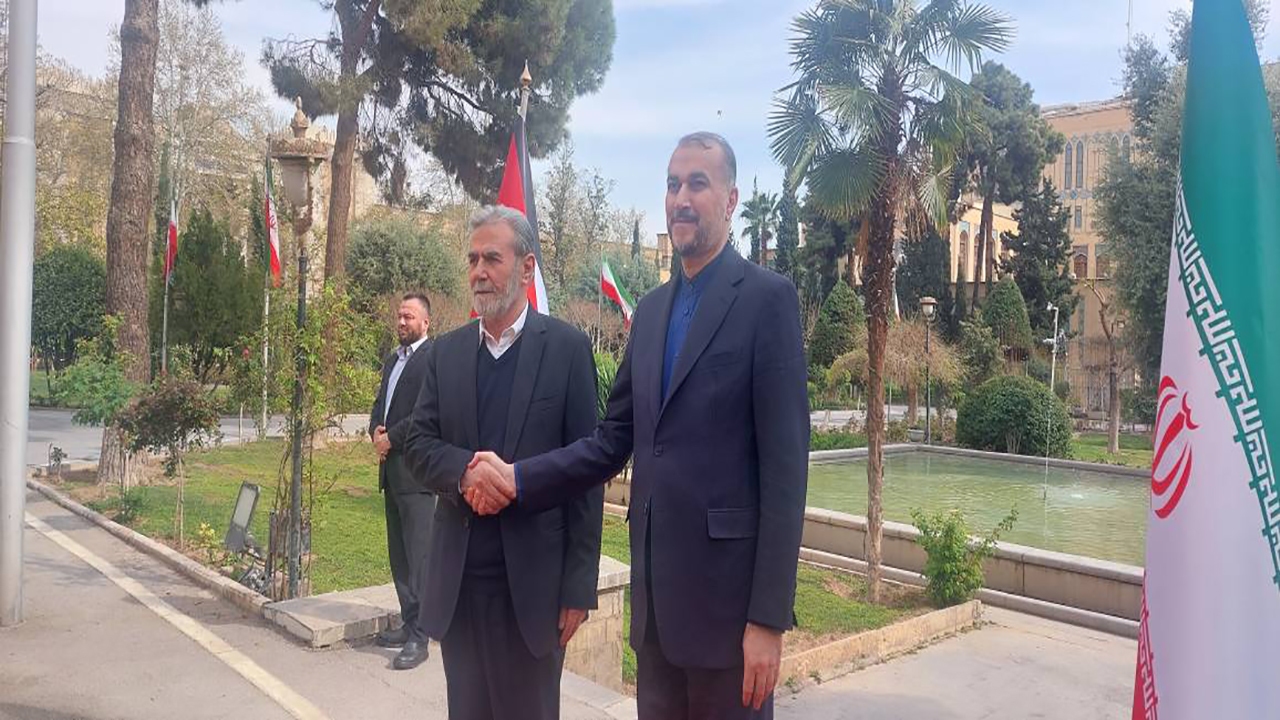 استقبال وزیر خارجه از دبیرکل جنبش جهاد اسلامی فلسطین