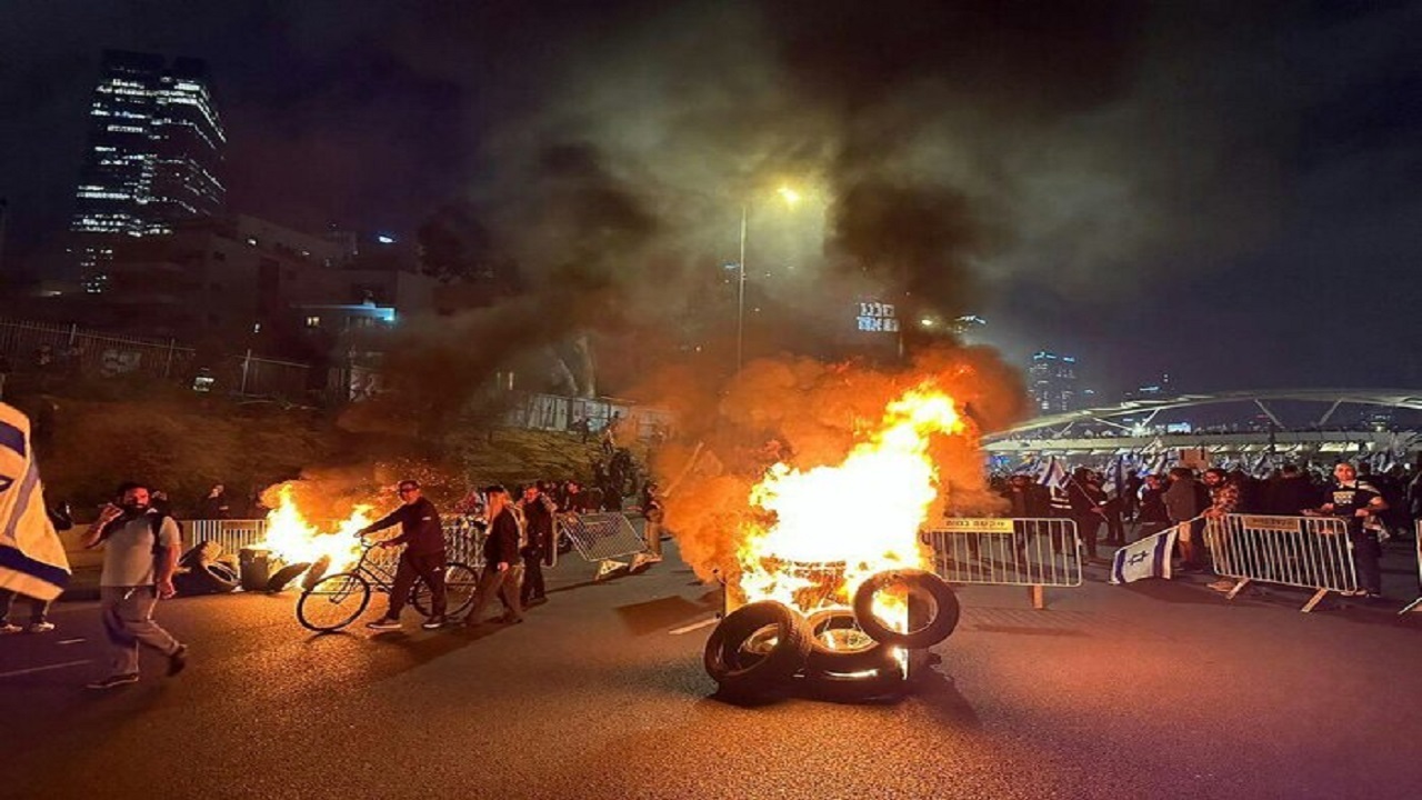 تظاهرات علیه نتانیاهو به خشونت کشیده شد + فیلم