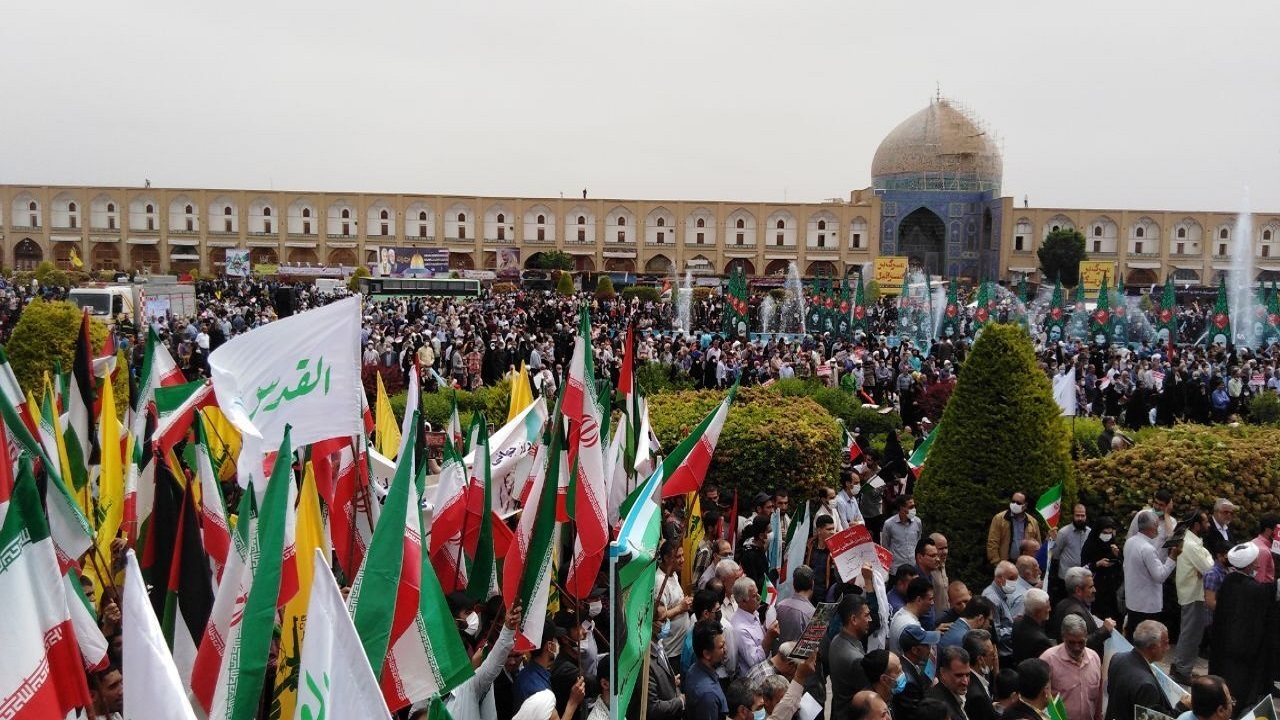 حضور حماسی راهپیمایان روز قدس در استان اصفهان