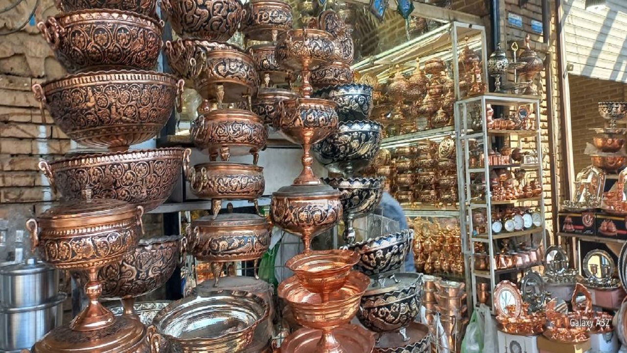 نگاهی به بازار مسگر در شهر قزوین + تصاویر