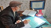 باشگاه خبرنگاران -کتابت دعای جوشن کبیر به قلم خوشنویس سامانی