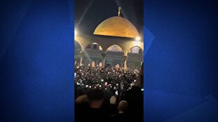 باشگاه خبرنگاران -ابراز خوشحالی مردم فلسطین با سردادن شعار لبیک یا الله در مسجد الاقصی + فیلم