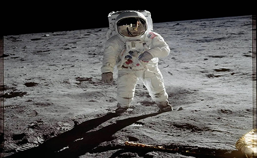 تصویر گرفته شده ناسا از اولین قدم‌ها بر روی ماه