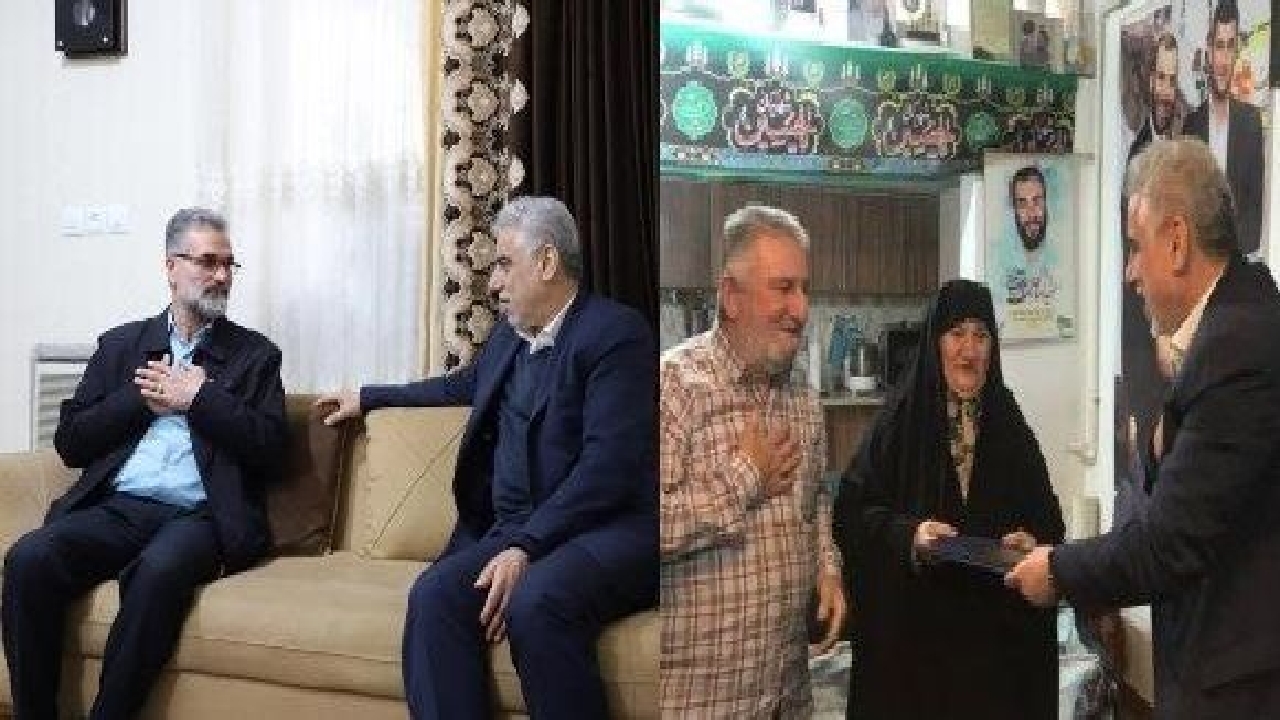 دیدار نوروزی استاندار گیلان با خانواده‌ های شهدای  مدافع حرم