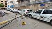 باشگاه خبرنگاران -سقوط تیر برق برروی ۲ دستگاه خودرو در قزوین