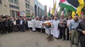 باشگاه خبرنگاران -تجمع نمازگزاران البرزی در حمایت از مردم غزه و جنبش دانشجویی عدالت‌ خواه جهان