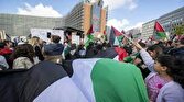 باشگاه خبرنگاران -تظاهرات کارکنان اتحادیه اروپا در مخالفت با جنگ غزه