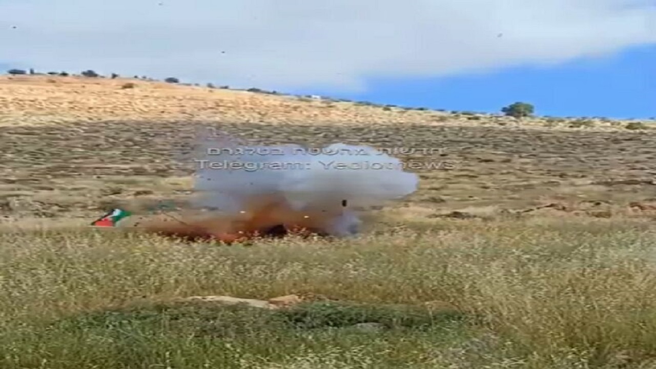 تله انفجاری با پوشش پرچم فلسطین یک صهیونیست را زخمی کرد + فیلم