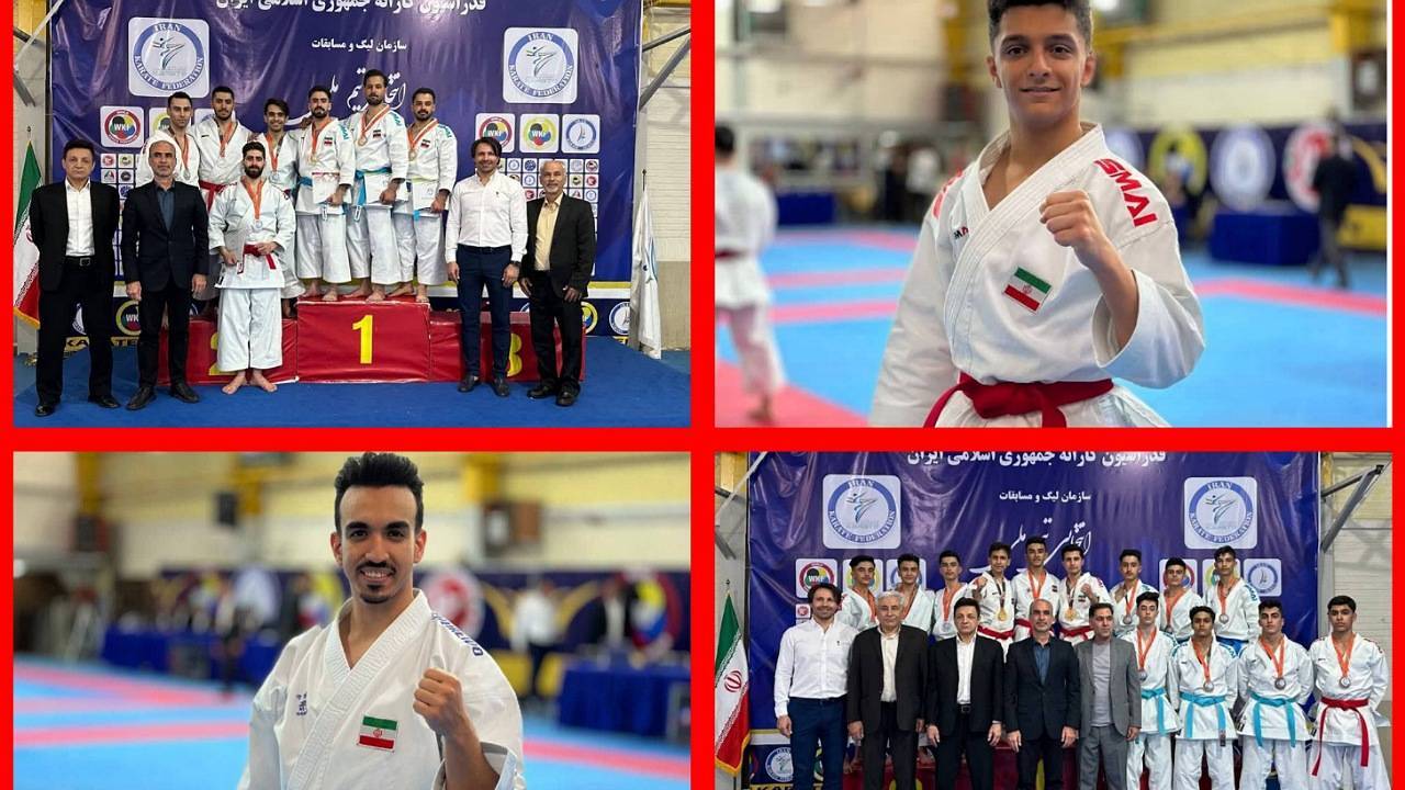 کاراته کا‌های کرمانی و صید ۵ مدال رنگارنگ از رقابت‌های کشوری