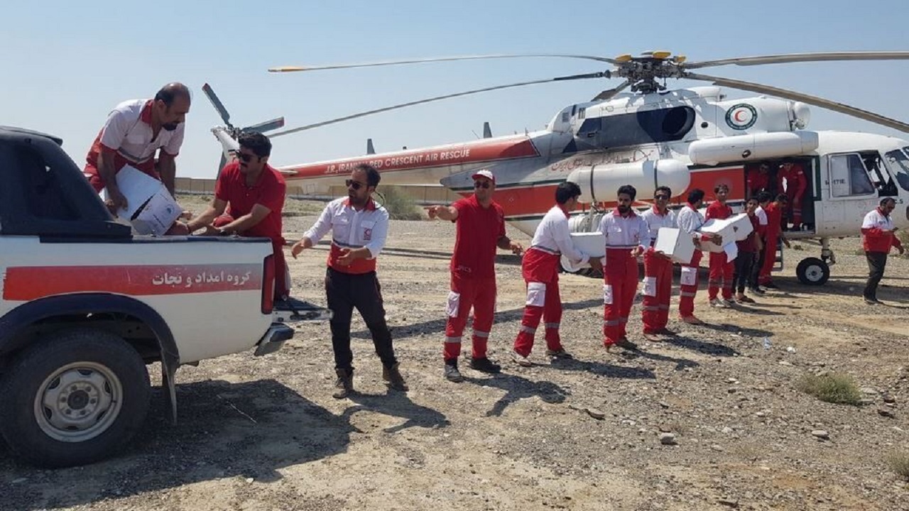 ۲۰۰ سورتی پرواز بالگرد امداد هلال احمر در جنوب سیستان و بلوچستان انجام شد