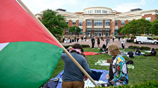 کمپ دانشجویان حامی فلسطین در دانشگاه‌های کارولینای شمالی و آریزونا برپا شد