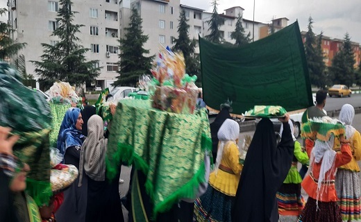 کاروان شادی سفره داران غدیر در رشت + تصاویر