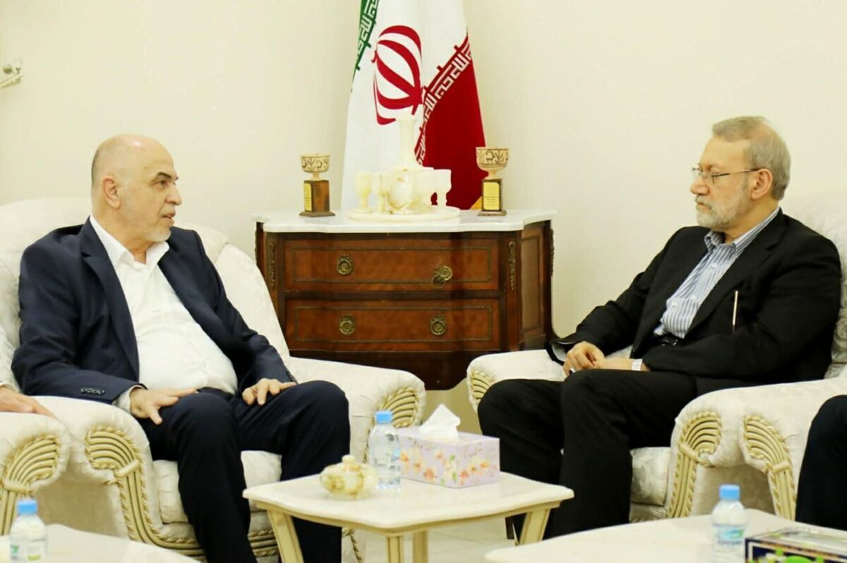 باشگاه خبرنگاران -تأکید لاریجانی و مقام حماس بر تداوم حمایت از فلسطین و مخالفت با هرگونه تجاوز به ایران