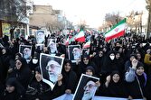 اجتماع مردمی در سوگ قائد امت همراه با تشییع پیکر مطهر شهید + فیلم و عکس