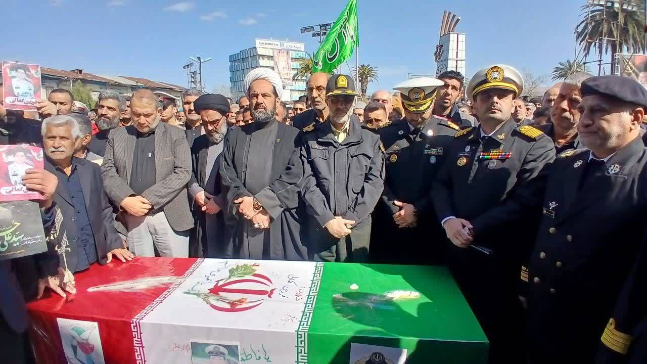 تشییع پیکر مطهر شهید فرزین کمالی در گرگان + فیلم