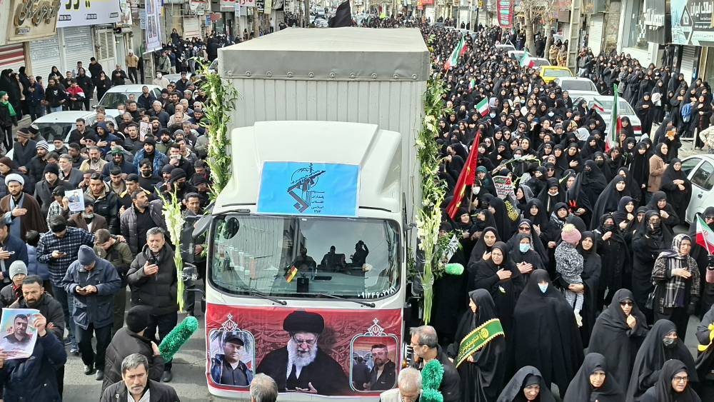 تشییع پیکر ۲ شهید گرانقدر مدافعِ وطن در مشکین دشت+تصاویر