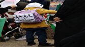 به یاد دختران میناب ؛  حضور دانش آموزان گیلانی با لباس مدرسه