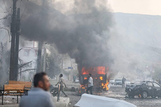 اصابت موشک به سالن ورزشی در شهرستان لامرد استان فارس