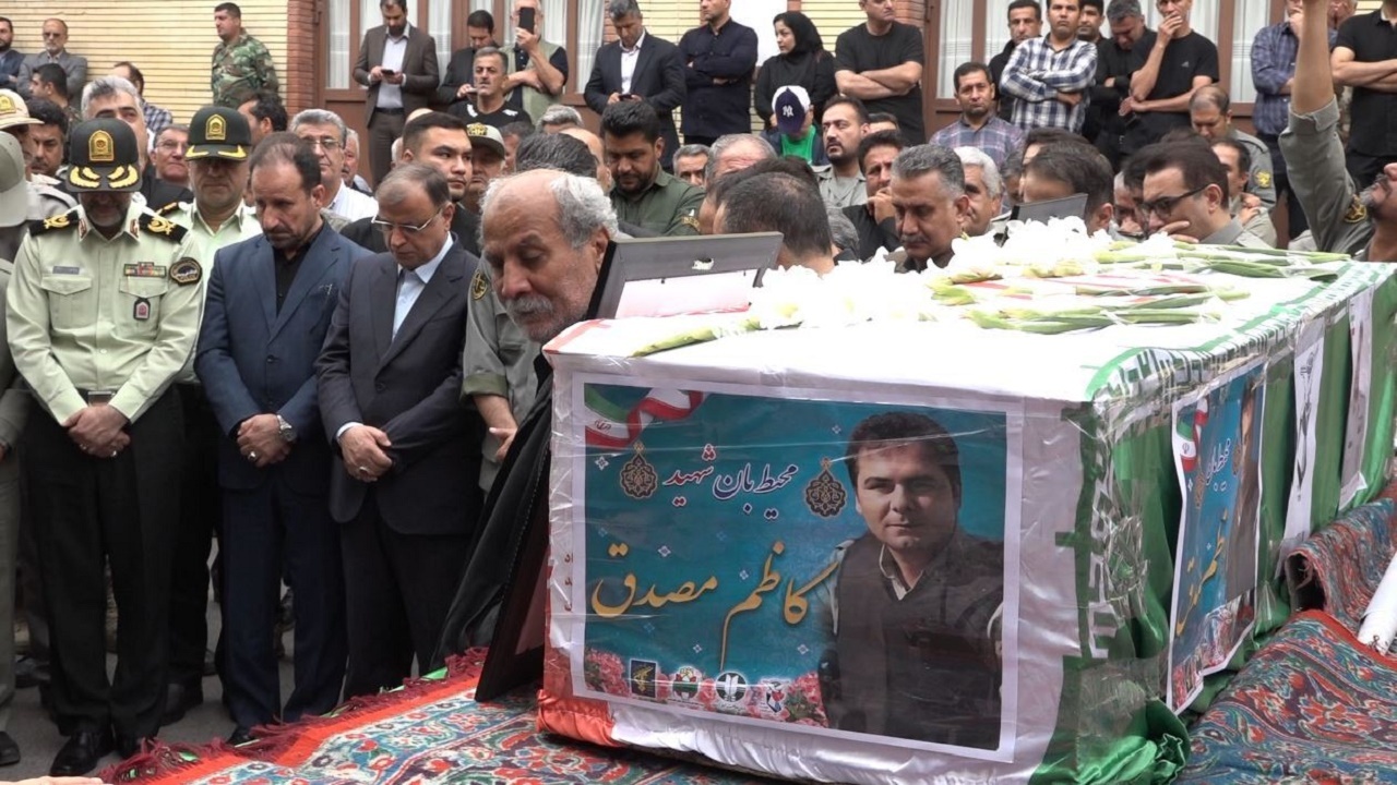 تشییع پیکر محیط بان کاظم مصدق در گرگان و کردکوی