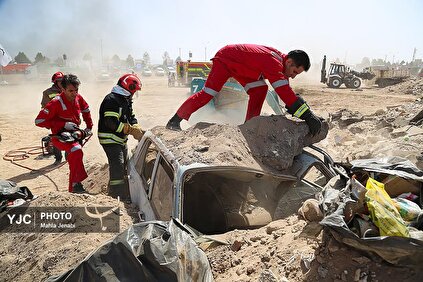 مانور بزرگ زلزله «خلیج فارس» در سیرجان