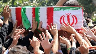 وداع با پیکر شهید هسته‌ای در یزد