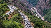 ترافیک سنگین در محور چالوس و هراز