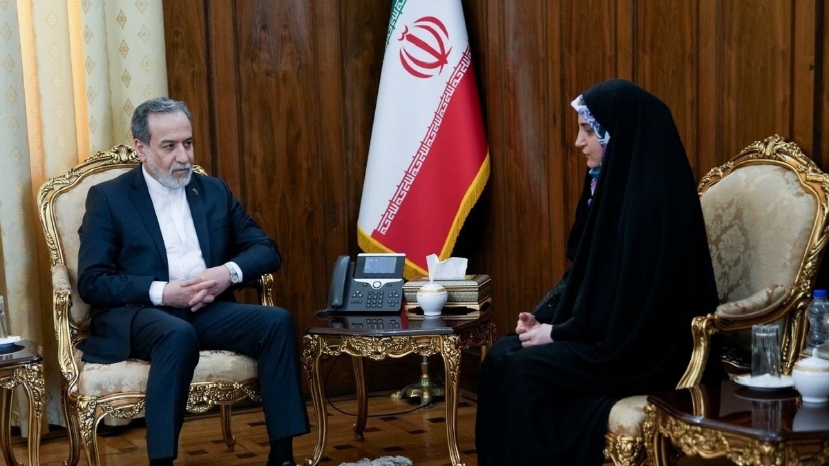 باشگاه خبرنگاران -دیدار مهدیه اسفندیاری شهروند ایرانی با عراقچی