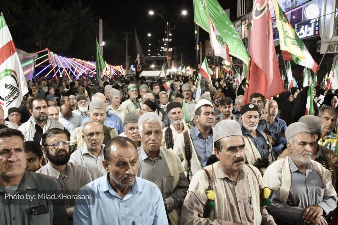 غرش پهپاد&zwnj;های شاهد در اجتماع اقتدار بهبهان
