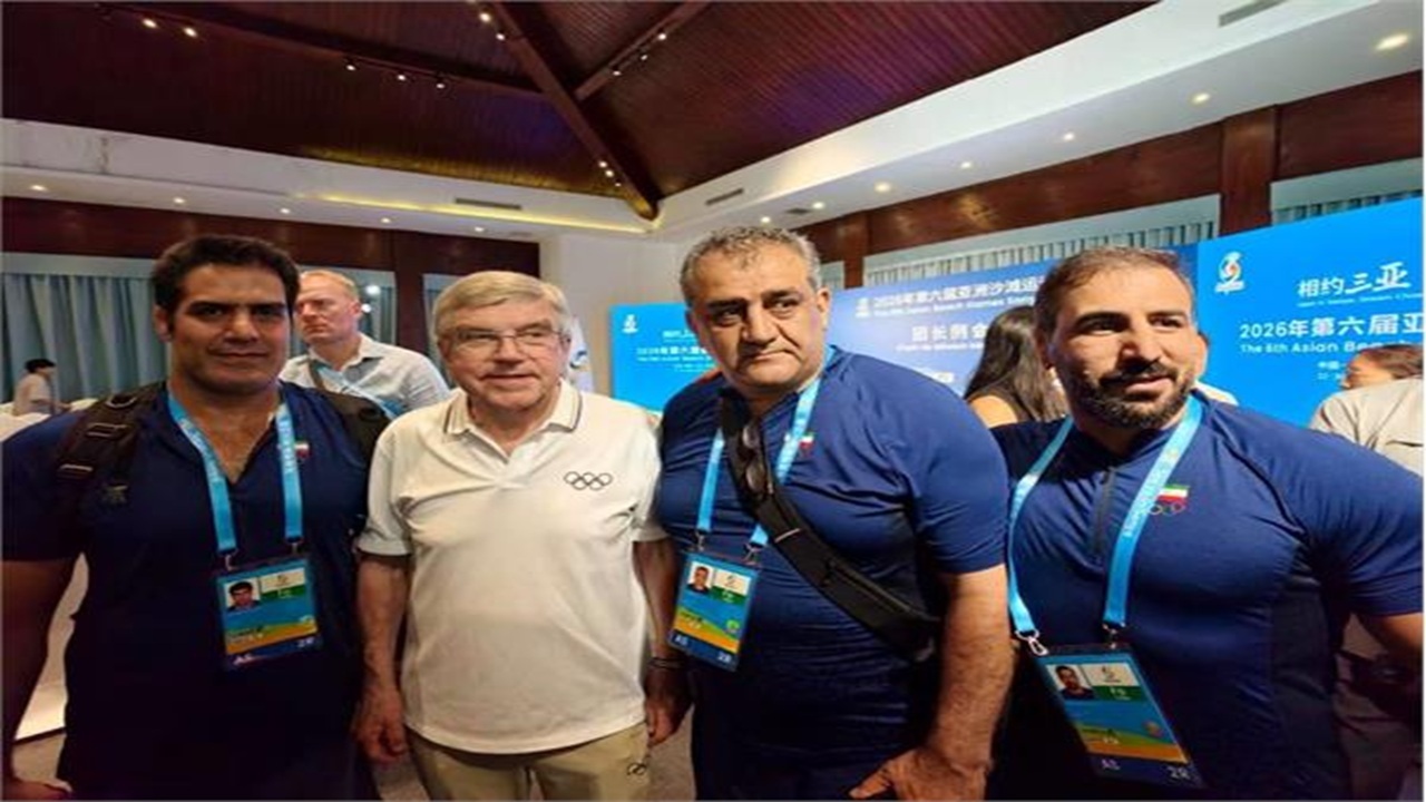 بازی‌های ساحلی آسیا؛ دیدار توماس باخ با ورزشکاران ایرانی در دهکده بازی‌ها