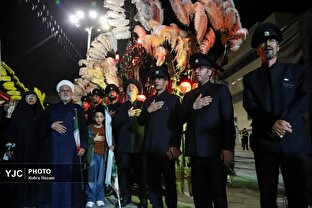 مراسم عزاداری شب شهادت امام جواد (ع) در میدان شهدای مشهد